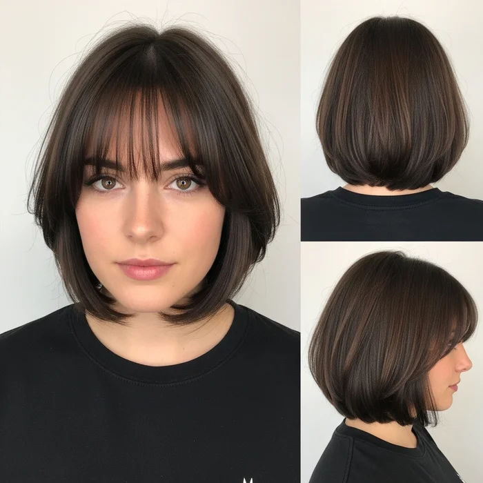Medium Bob Haircut with Bangs