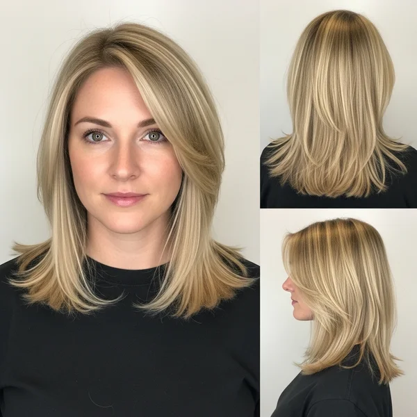 Medium-Length Blonde Hairstyle