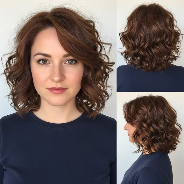 Medium Length Curly Hairstyle