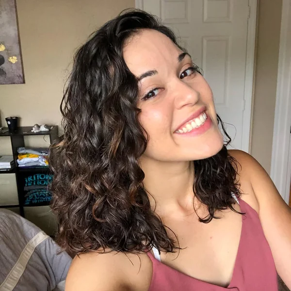 Medium-Length Curly Lob with Defined Ringlets