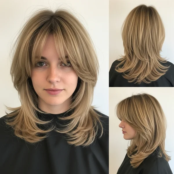 For Thick Hair With Layers Bangs
