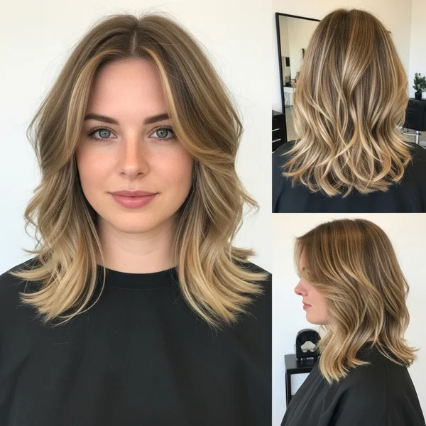 For Thick Wavy Hair Round Faces