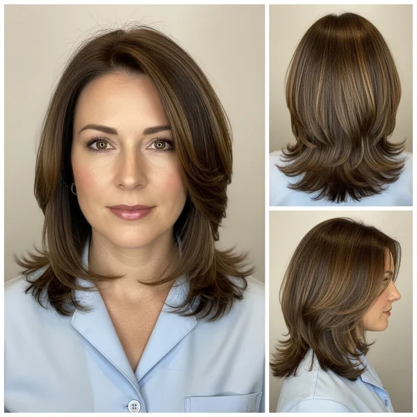 Medium Length Hairstyle For Nurses
