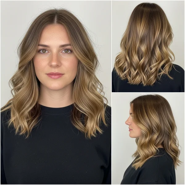 Medium Length Wavy Hairstyle