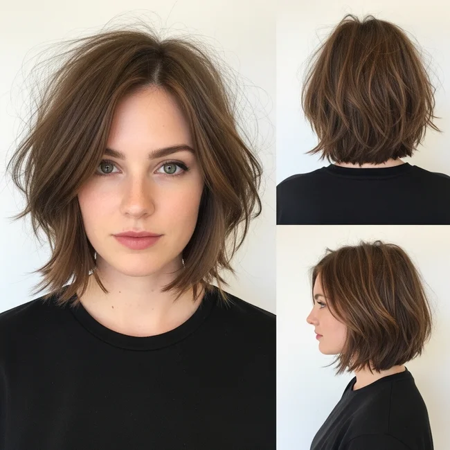 Messy Chin Length Bob
