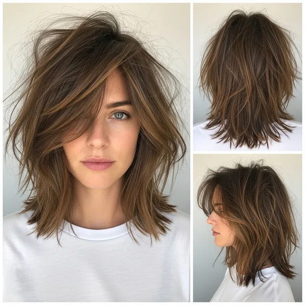 Messy Medium Length Hairstyle
