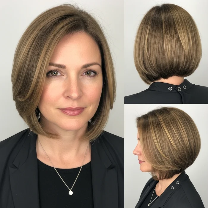 Old Money Bob Haircut For Women Over 40