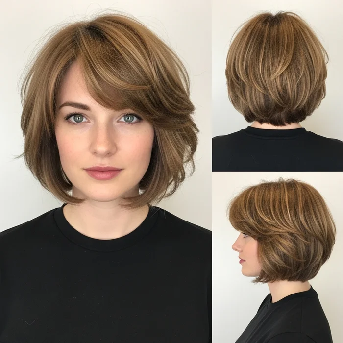 Piec  Bob haircut medium hairstyles