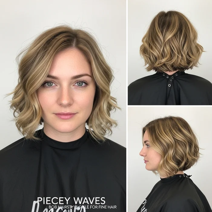 Piecey Waves Bob Hairstyle