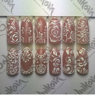 Romantic Lace nail art
