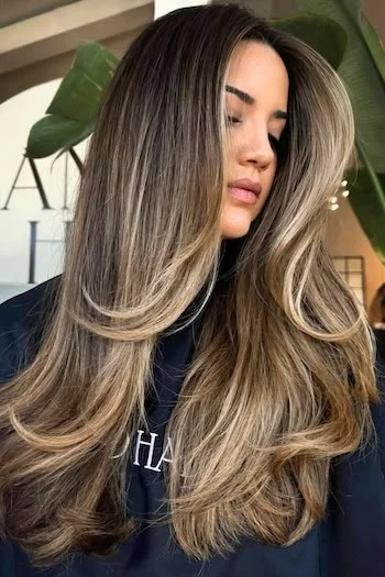 Rooted Blonde Layers with Dimensional Flow