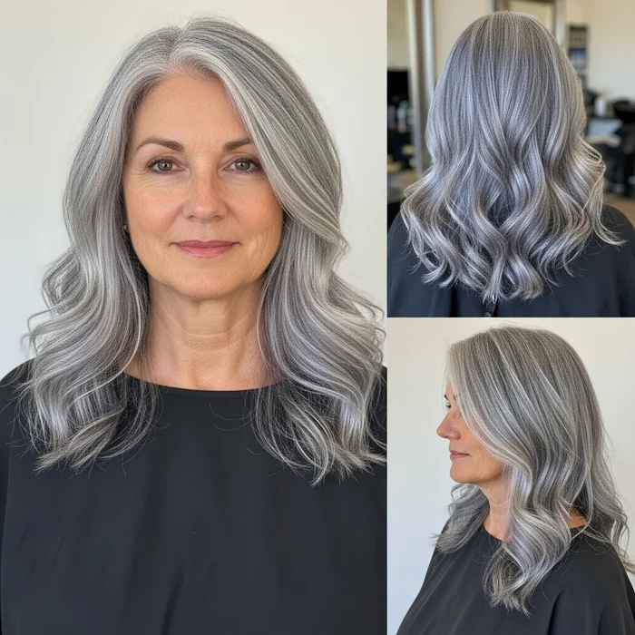 Salt-And-Pepper Waves For Women Over 60