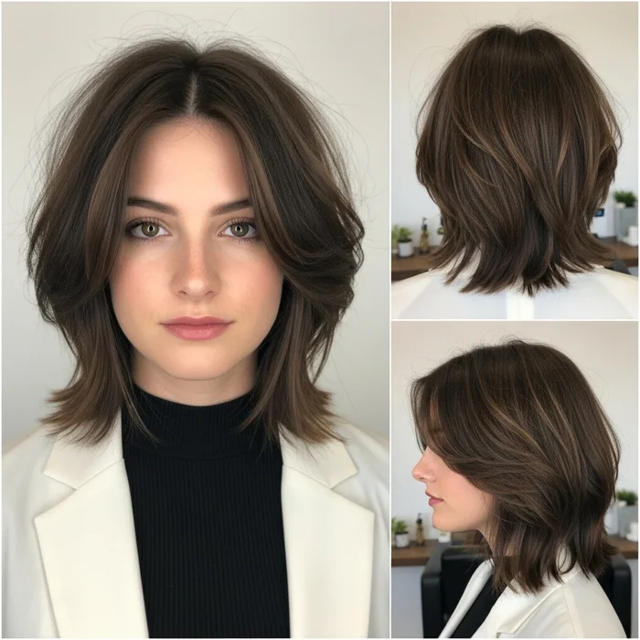 Shaggy Layered Bob For Fine Hair