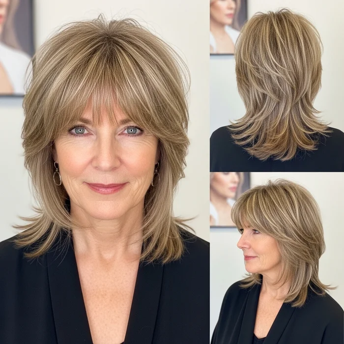 Shaggy Layers With Bangs