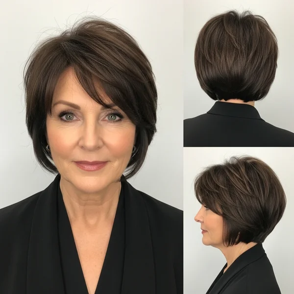 Short Bob Hairstyles For Thick Hair Brunette