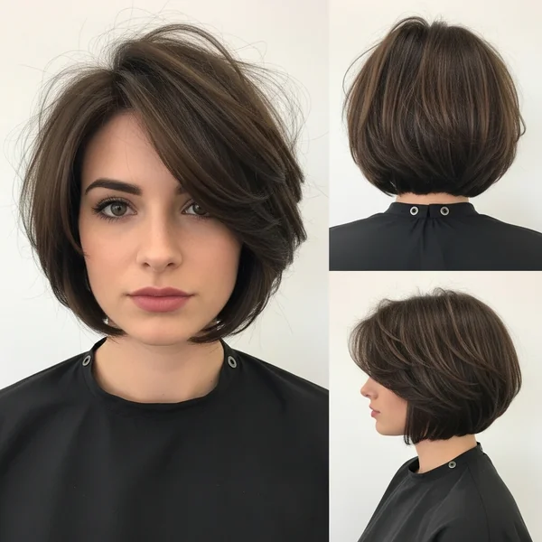 Short Bob Hairstyles For Thick Hair Choppy Layers Shoulder Length