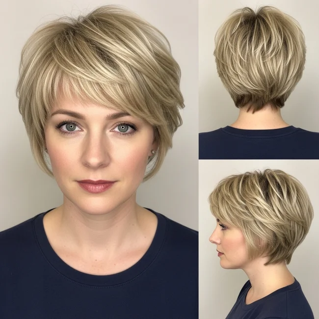 Short Choppy Blonde Haircut