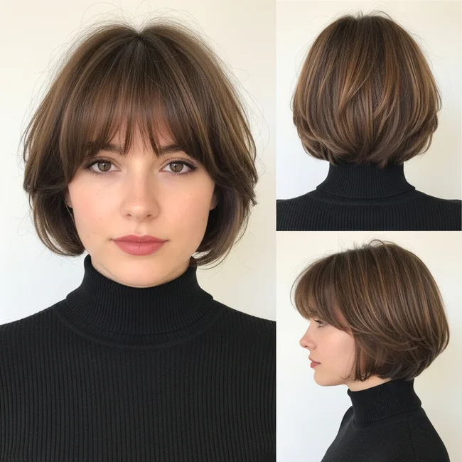 Short Choppy Bob With Bangs