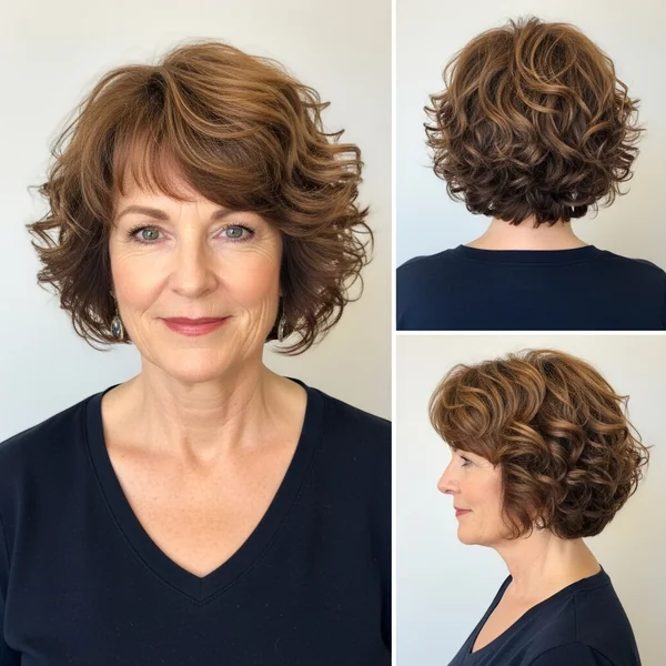 Short Curly Bob Hairstyles Over 50
