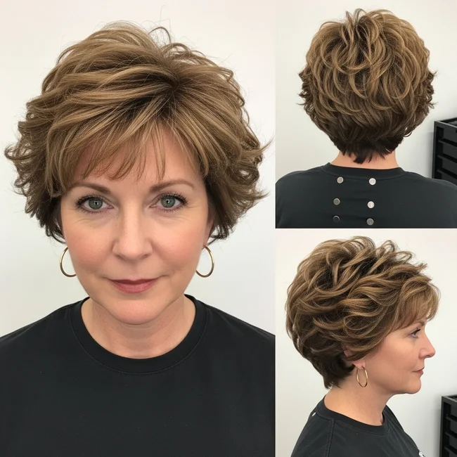 Short Curly Haircuts For Thinning Hair