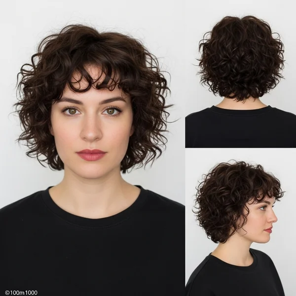 Short Curly Hairstyles Round Face