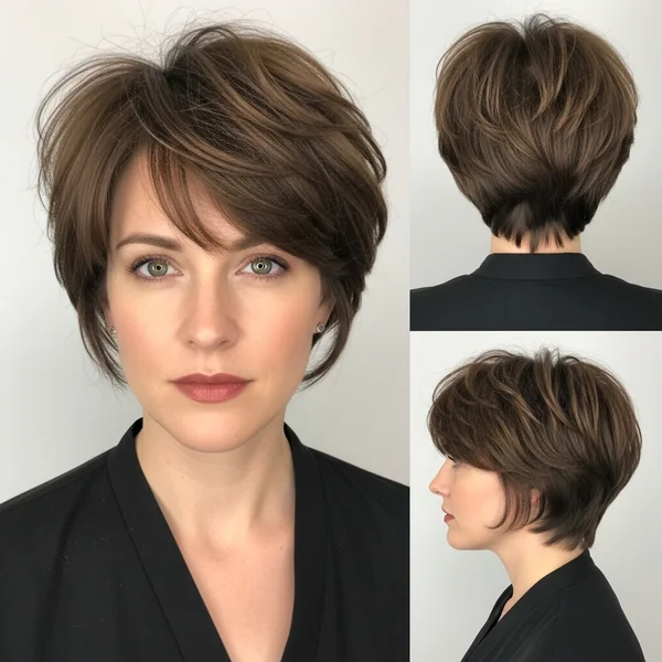 Short Haircuts for Thinning Hair with Choppy Layers