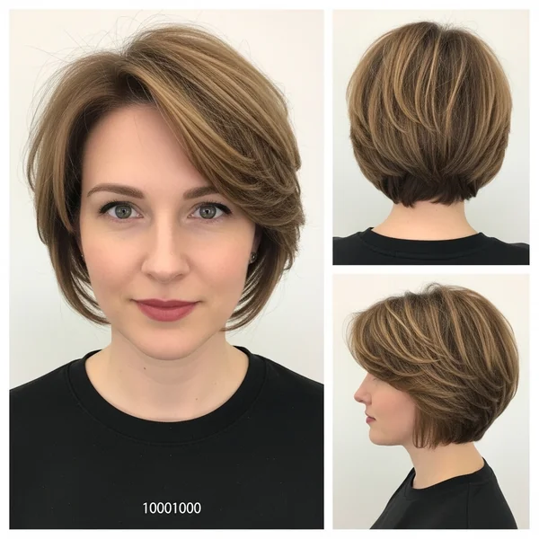 Short Hairstyle Women Round Face Thinning Hair