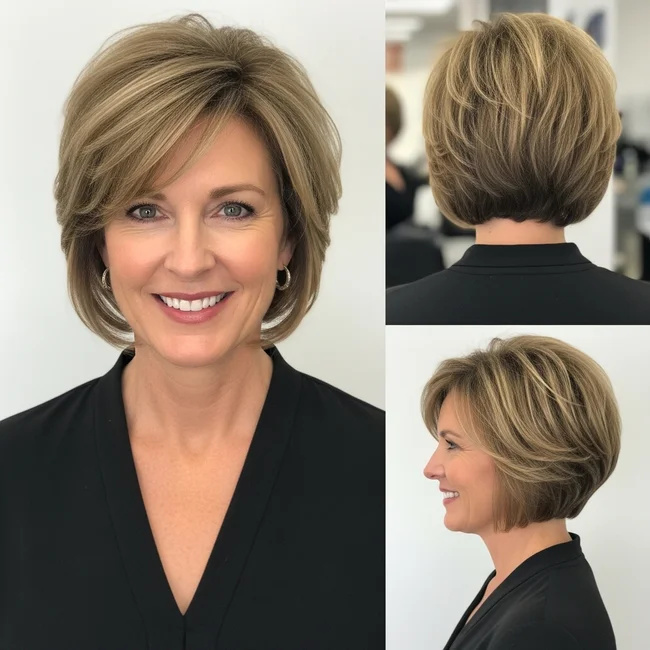 Short Layered Bob Hairstyles For Thinning Hair