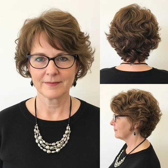 Short Layered Curly Cut