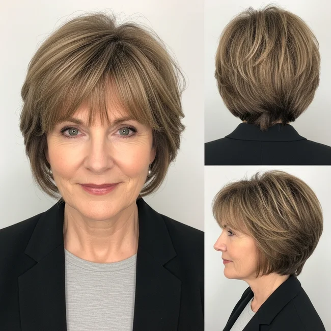 Short Layered Cut With Bangs