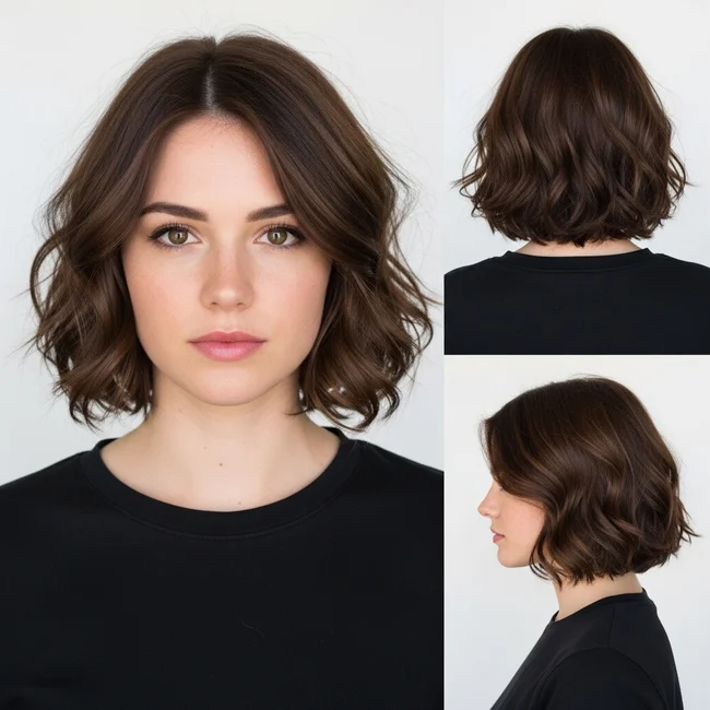Short Layered Haircut For Wavy Hair