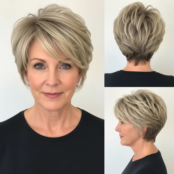 Short Layered Pixie with Tousled Texture