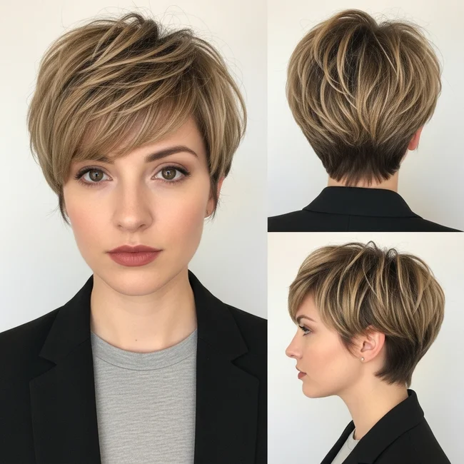 Short Messy Pixie Haircut For Thick Hair
