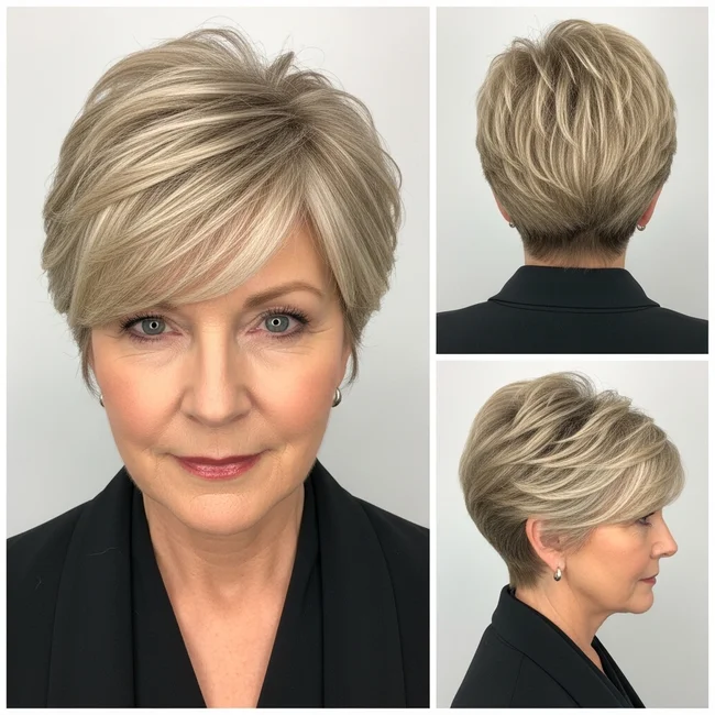 Short Pixie Haircut For Fine Hair Over 50