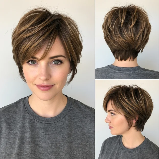 Short Pixie Shag haircuts For Fine Hair