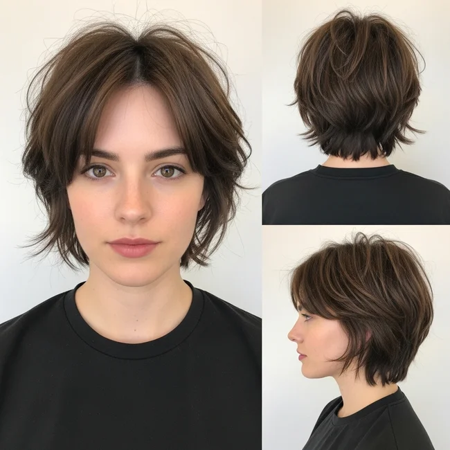 Short Shag Haircut No Bangs