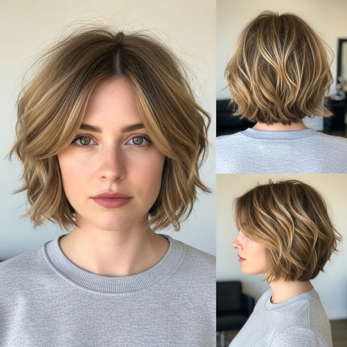 Short Shag Layered Bob For Fine Hair