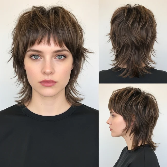 Short Shag Mullet Haircut