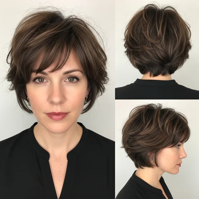 Short Shaggy Haircut For Thinning Hair