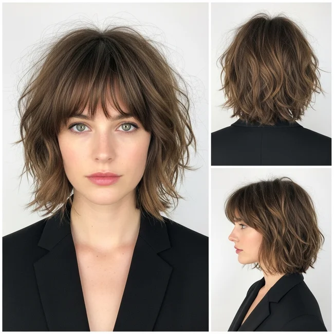 Short Shaggy Wavy Haircut