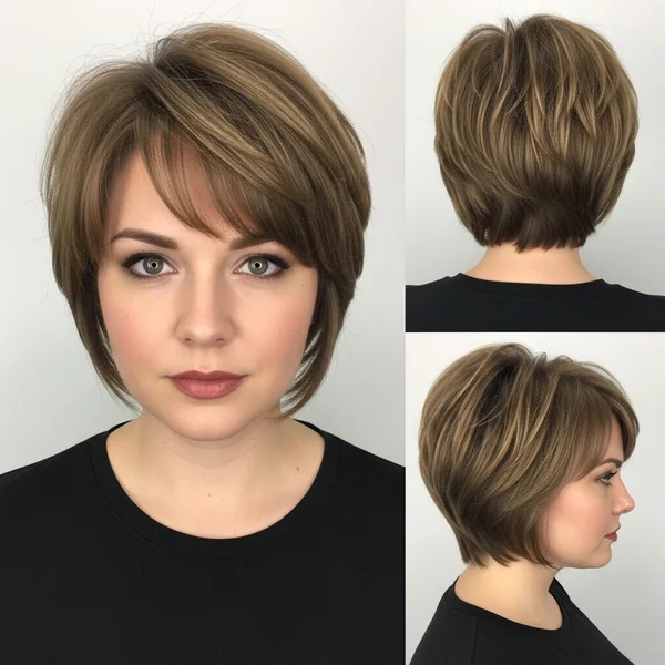 Short Thick Hairstyle Women Round Face