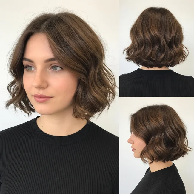 Short Wavy Bob Haircut