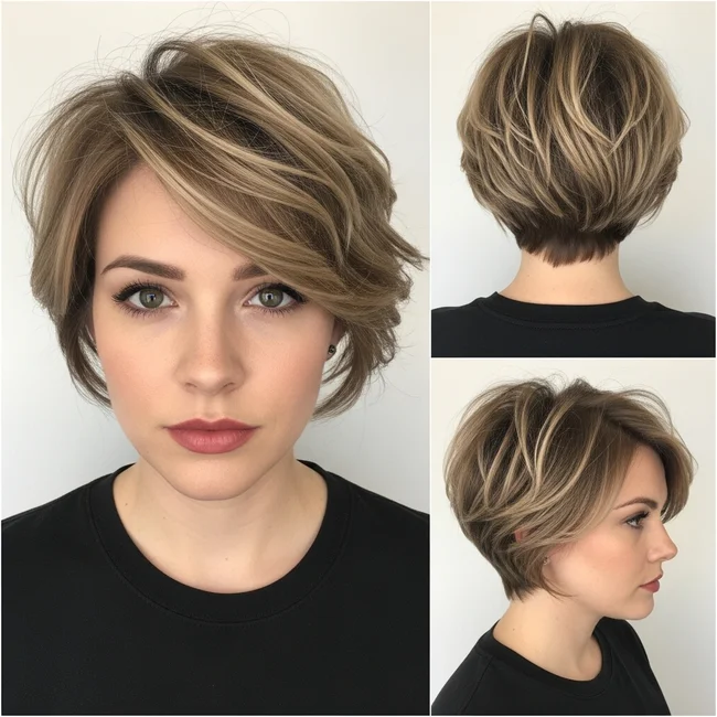Short Wavy Pixie Haircut