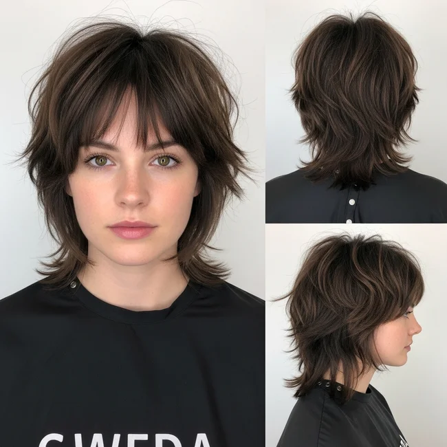 Short to Medium Shag Haircut