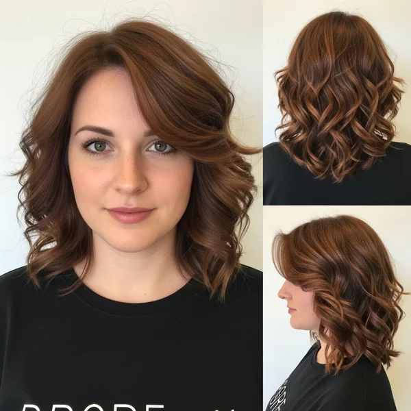 Shoulder Curly Haircuts For Round Faces