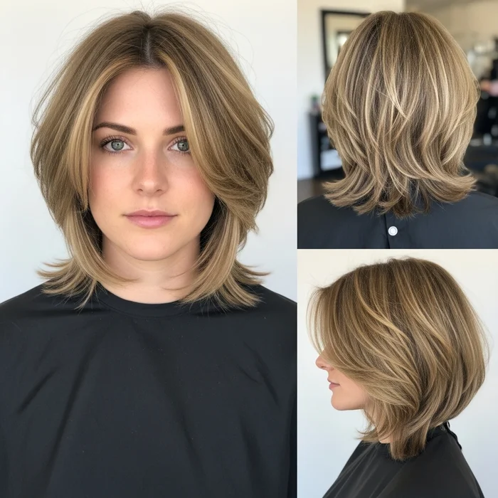 Shoulder-Length Choppy Bob For Thick Hair