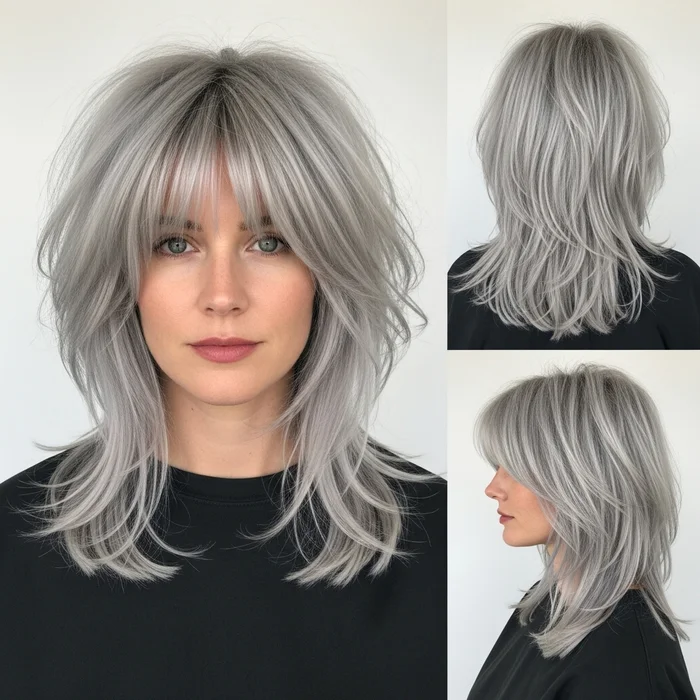 Silver Shaggy Layers