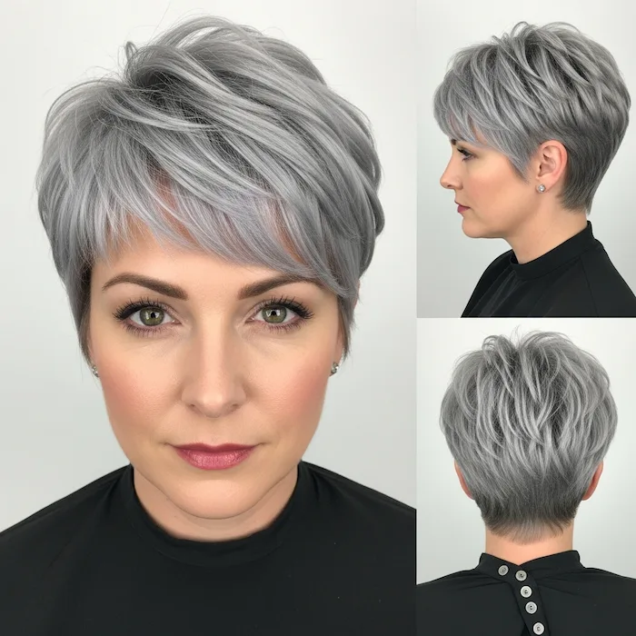 Silver Textured Pixie