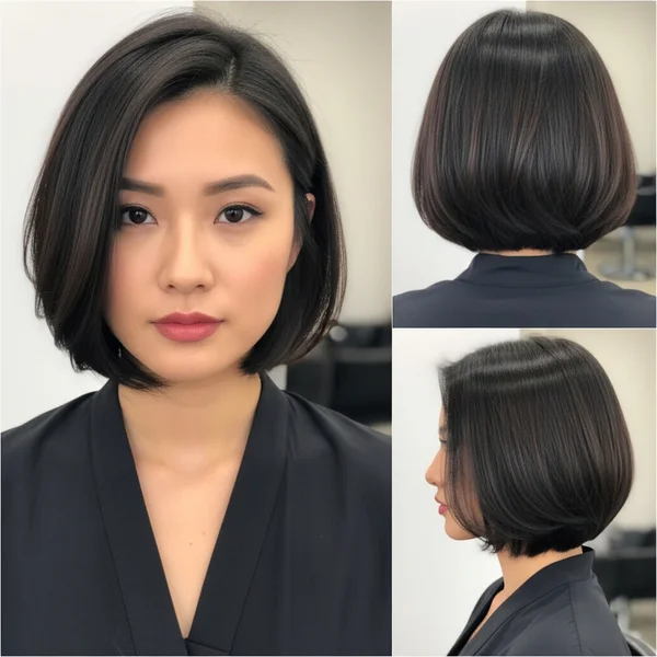 Sleek Short Chinese Bob Hairstyle
