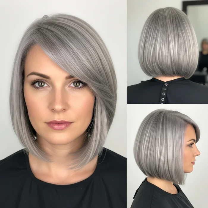 Sleek Silver Bob
